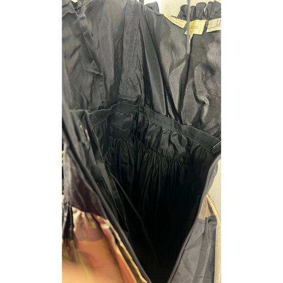 Valentino Boutique 1980’s Silk Taffeta Plaid Dress Black Bodice Women’s SZ 6 - Picture 9 of 16